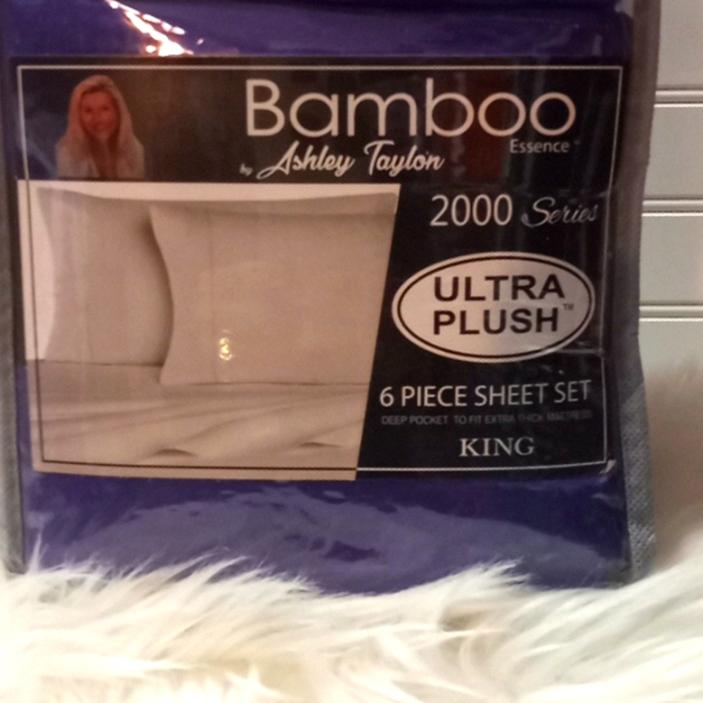 Bamboo Essence King Size  Purple-  6 Piece Sheet Set - Picture 3 of 10